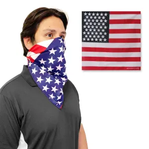 1 Dozen Bandanas USA American Flag Singlesided 100% Cotton Head Wrap Scarf Wholesale Bulk
