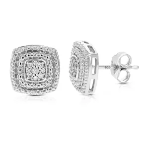 1/10 cttw Composite Lab Grown Diamond Stud Earrings in Silver