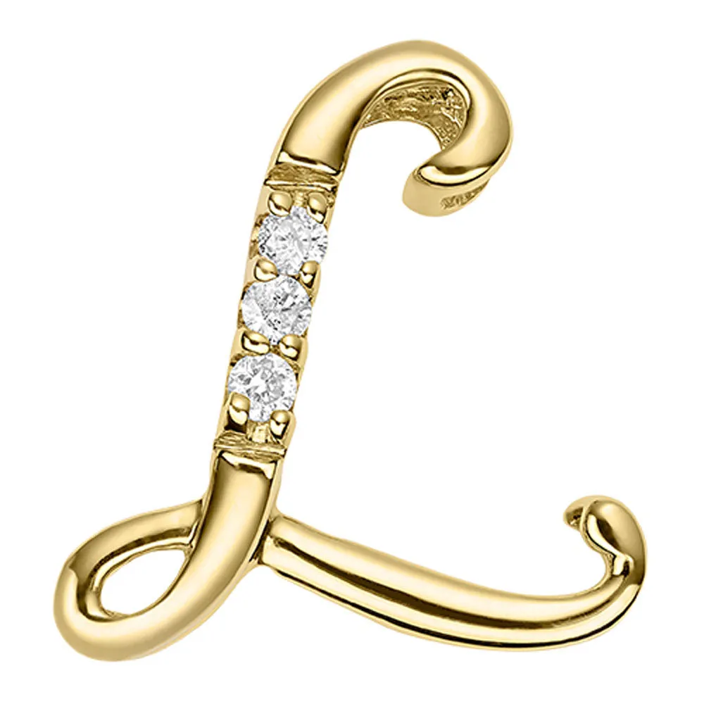 14kt Mini Diamond Initials