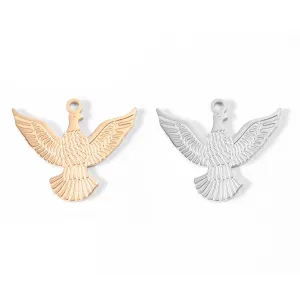 18K Gold PVD Stainless Steel Eagle Charm / PDL0001