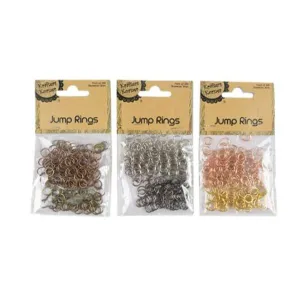 200 Pack Craft Jump Rings - 0.8cm
