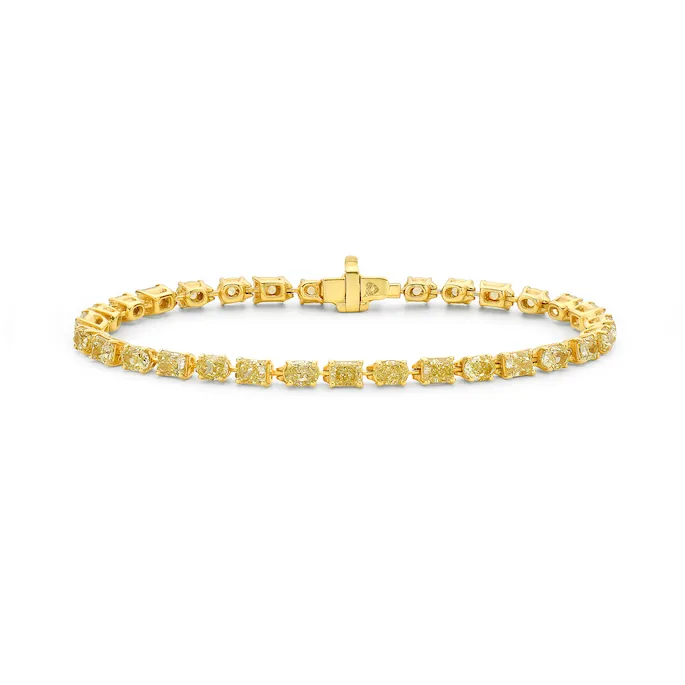 7.92ct Fancy Intense Yellow Multi-Shape Diamond Bracelet