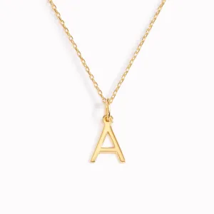 A Necklace / Gold Initial Necklace