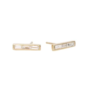 Baguette Diamond Studs