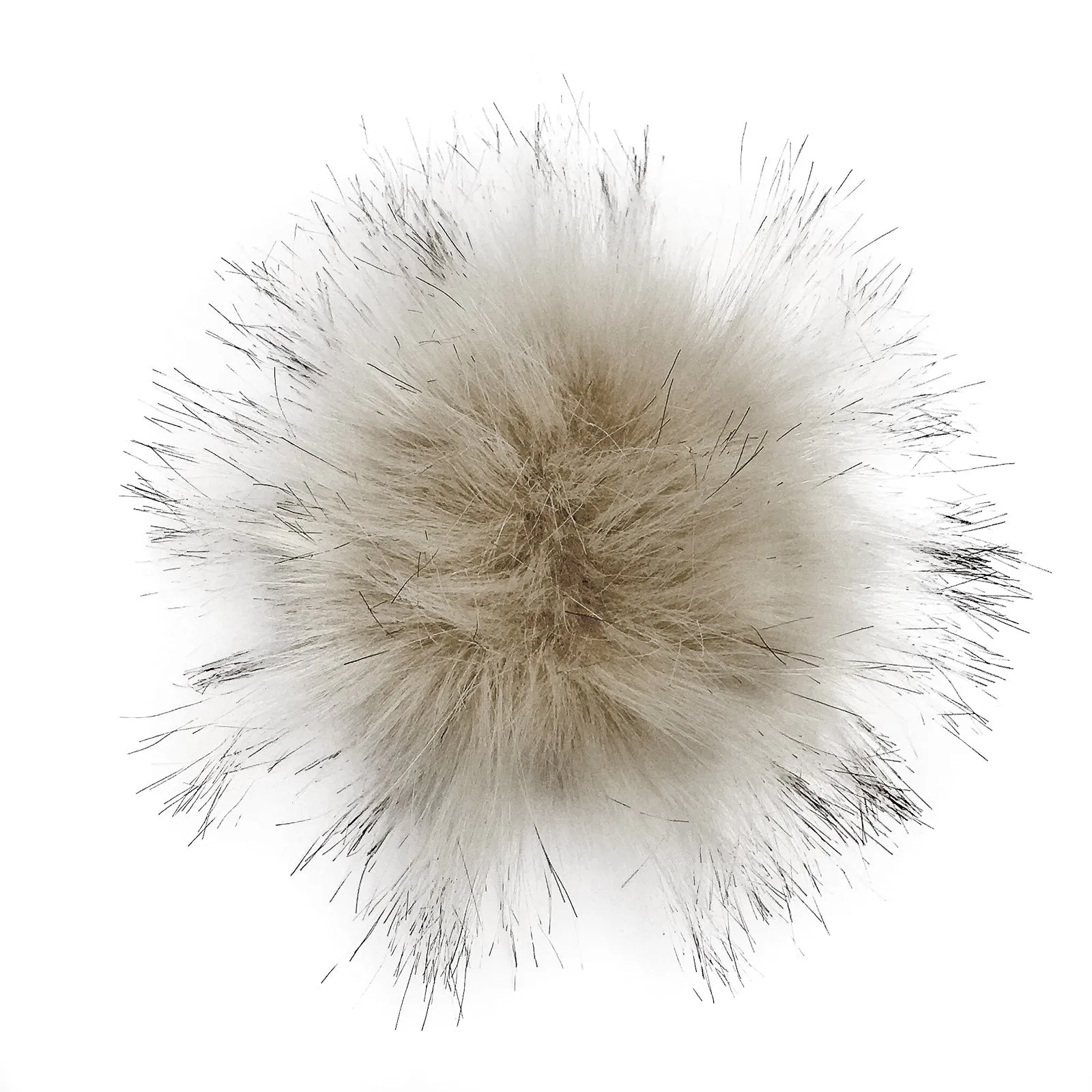Big Faux Fox Fur Bobbl - Blonde
