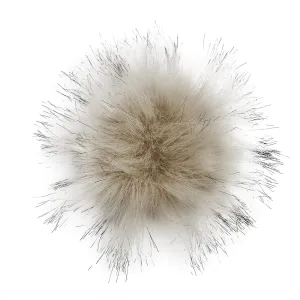 Big Faux Fox Fur Bobbl - Blonde