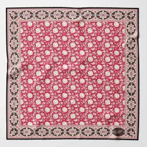 Caserta - Hand Rolled Silk Neckerchief - Red