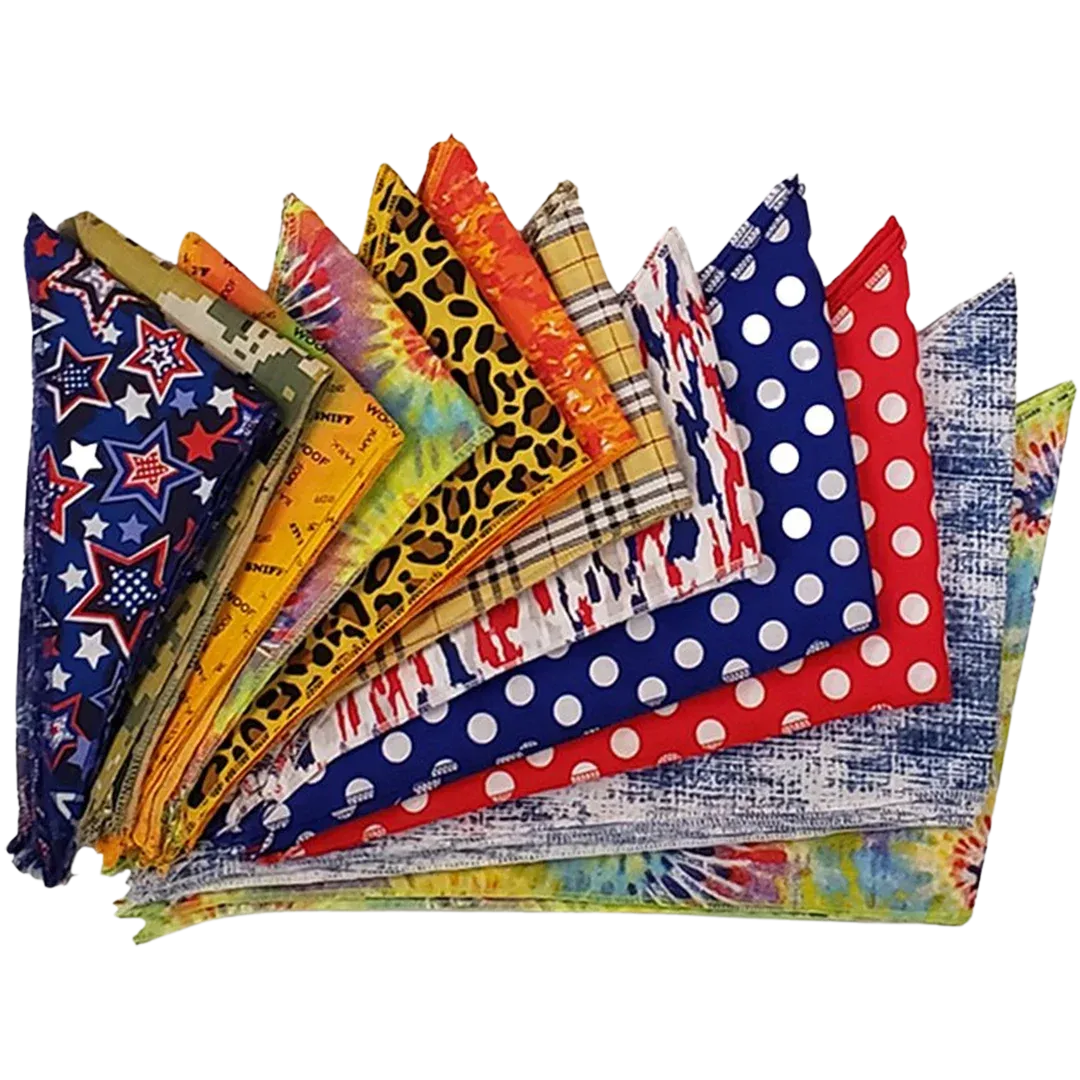 Casual Bandanas - 60 Assorted Sizes and Patterns by Bandanas Unlimited
