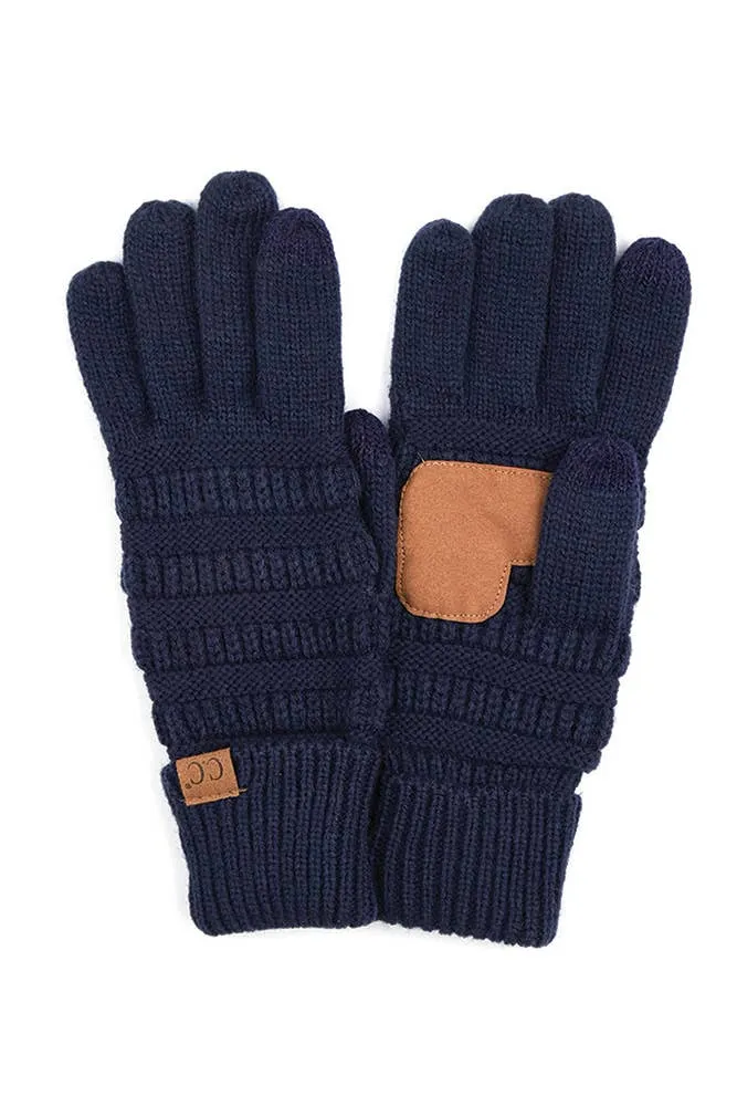 C.C Knitted Touch Screen Compatible Gloves