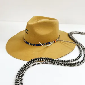 Charlie 1 Horse | Gypsy Wool Felt Floppy Hat with Beaded Band in Dijon Mustard