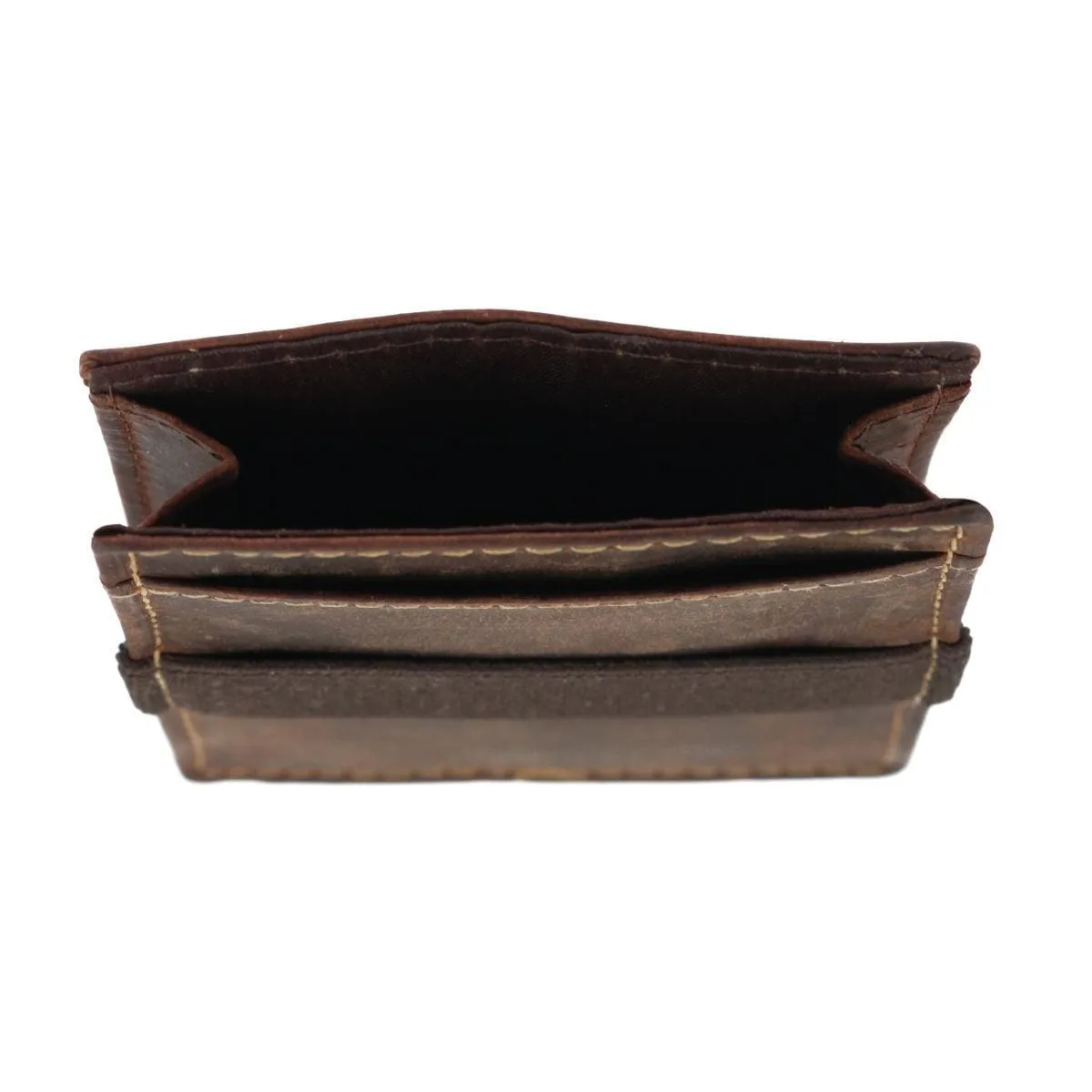 CTM® Men's Leather Front Pocket Wallet with Elastic Keeper