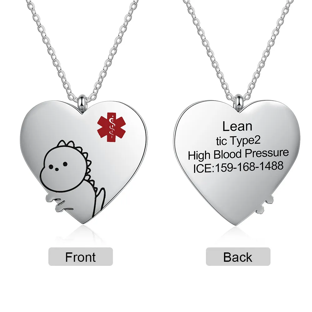 Custom Animal For Child Medical Necklace