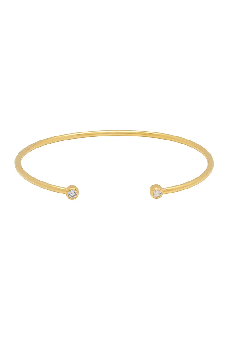 CZ Open Cuff Bangle
