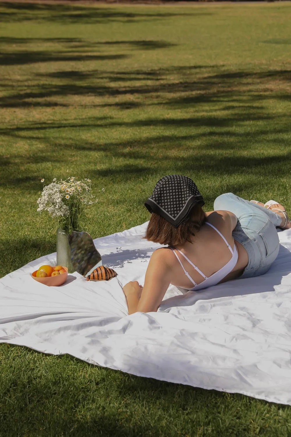 Daisy Flower Field Bandana
