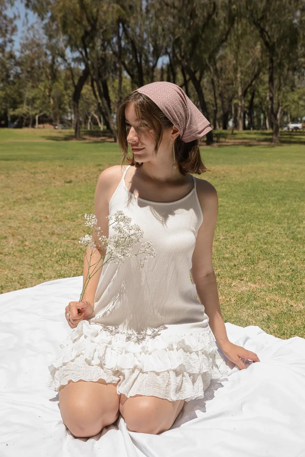 Daisy Flower Field Bandana