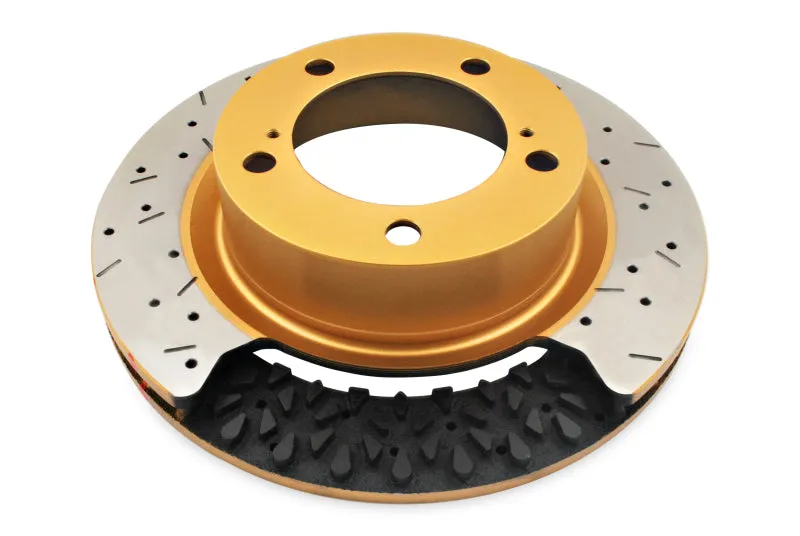 DBA 12-19 Jeep Grand Cherokee SRT8 5000 Series Drilled Front Brake Rotor 2 Piece w/ Hats
