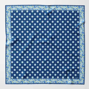 Ducati - Hand Rolled Silk Neckerchief - Marine Blue