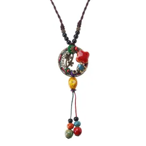Ethnic Ceramic Personalized Necklaces
