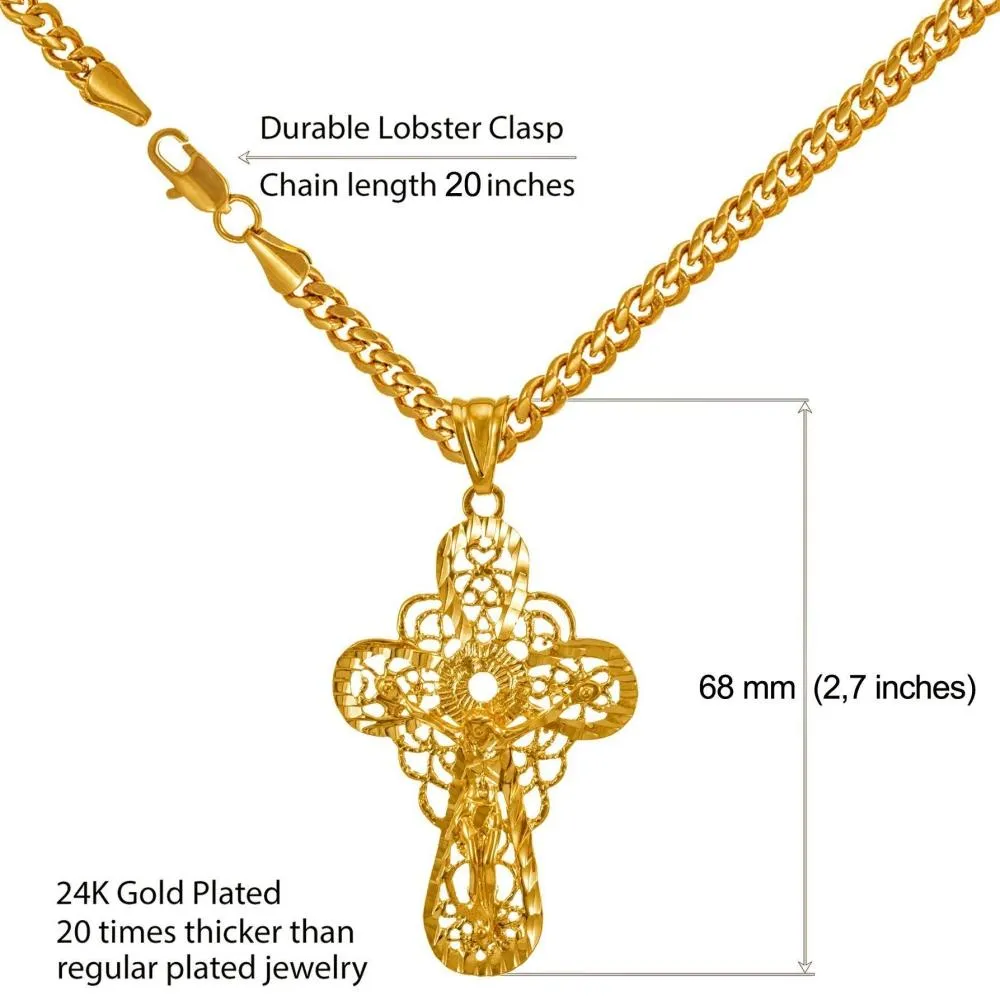 Extra Large Filigree Crucifix