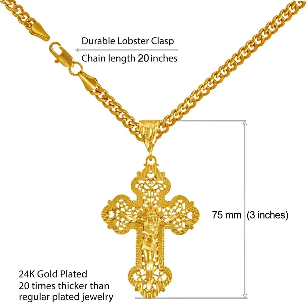 Extra Large Filigree Crucifix