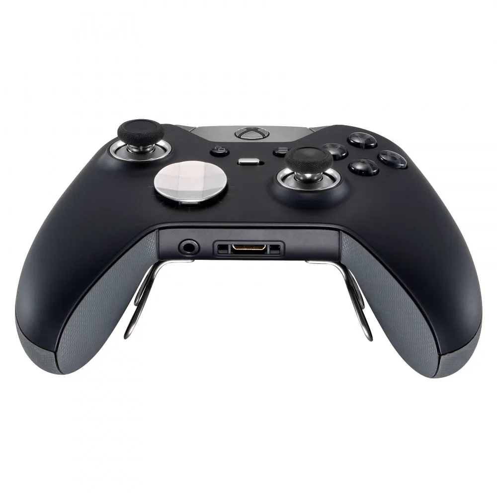 eXtremeRate Custom Matte Chrome Silver Design Button Accent Rings for Xbox One Elite Controller - XOJ130017GC