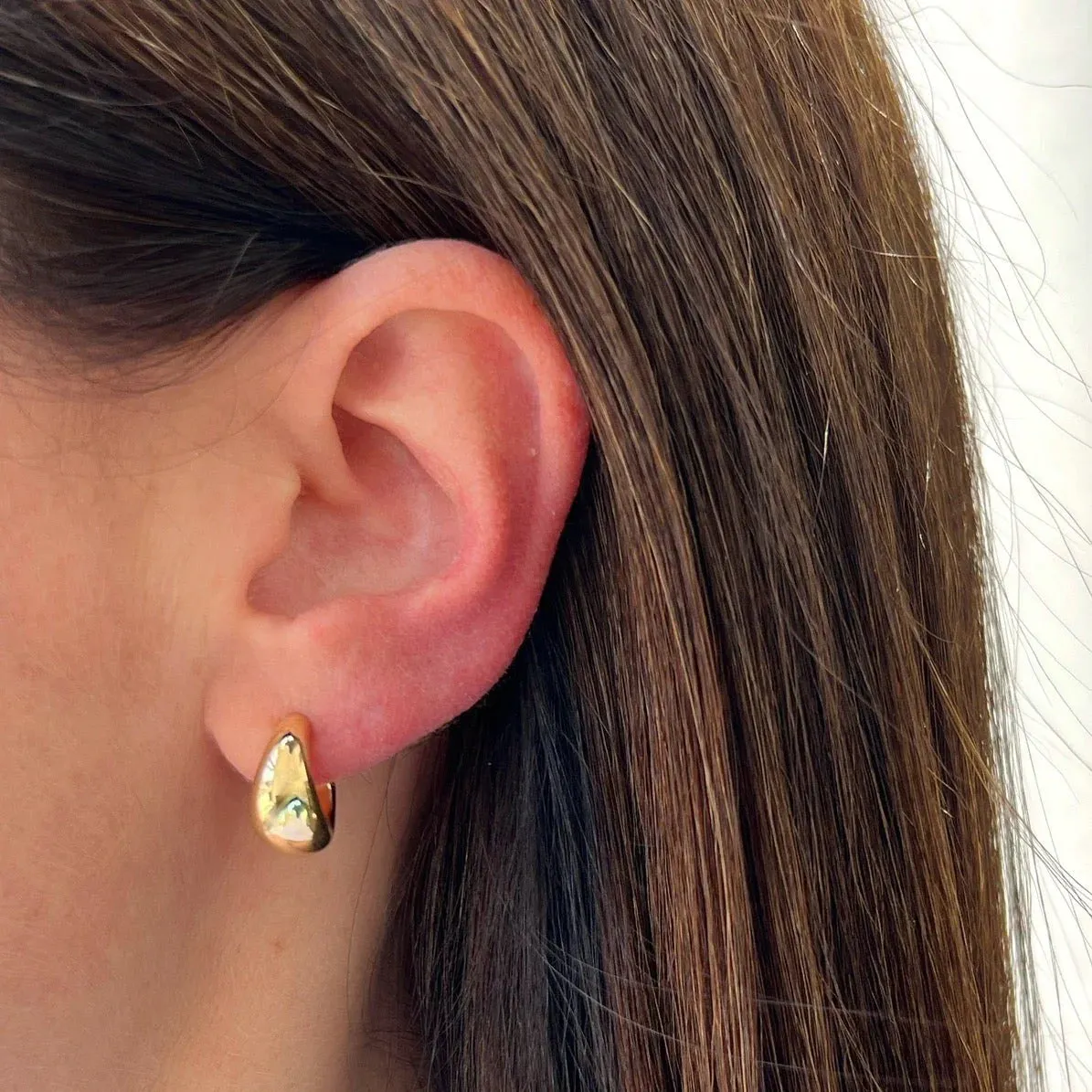 Gold Jumbo Dome Hoop Earrings