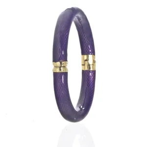 Goldtone Amethyst Snakeskin Bracelet