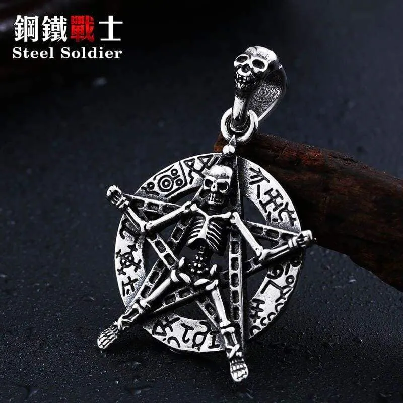 good detail Stainless Steel skull pendant david of star skull Jewelry for men