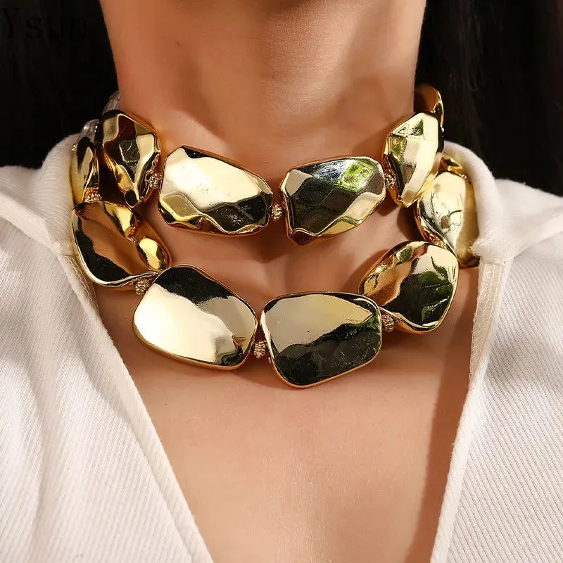 Goth Punk Multi-layer Chain Short Choker