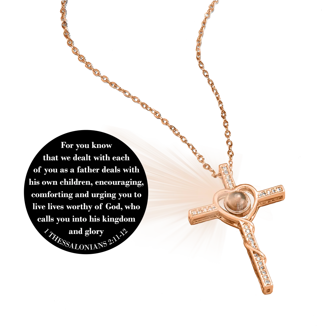 Heart and Cross Personalized Bible Verse Necklace