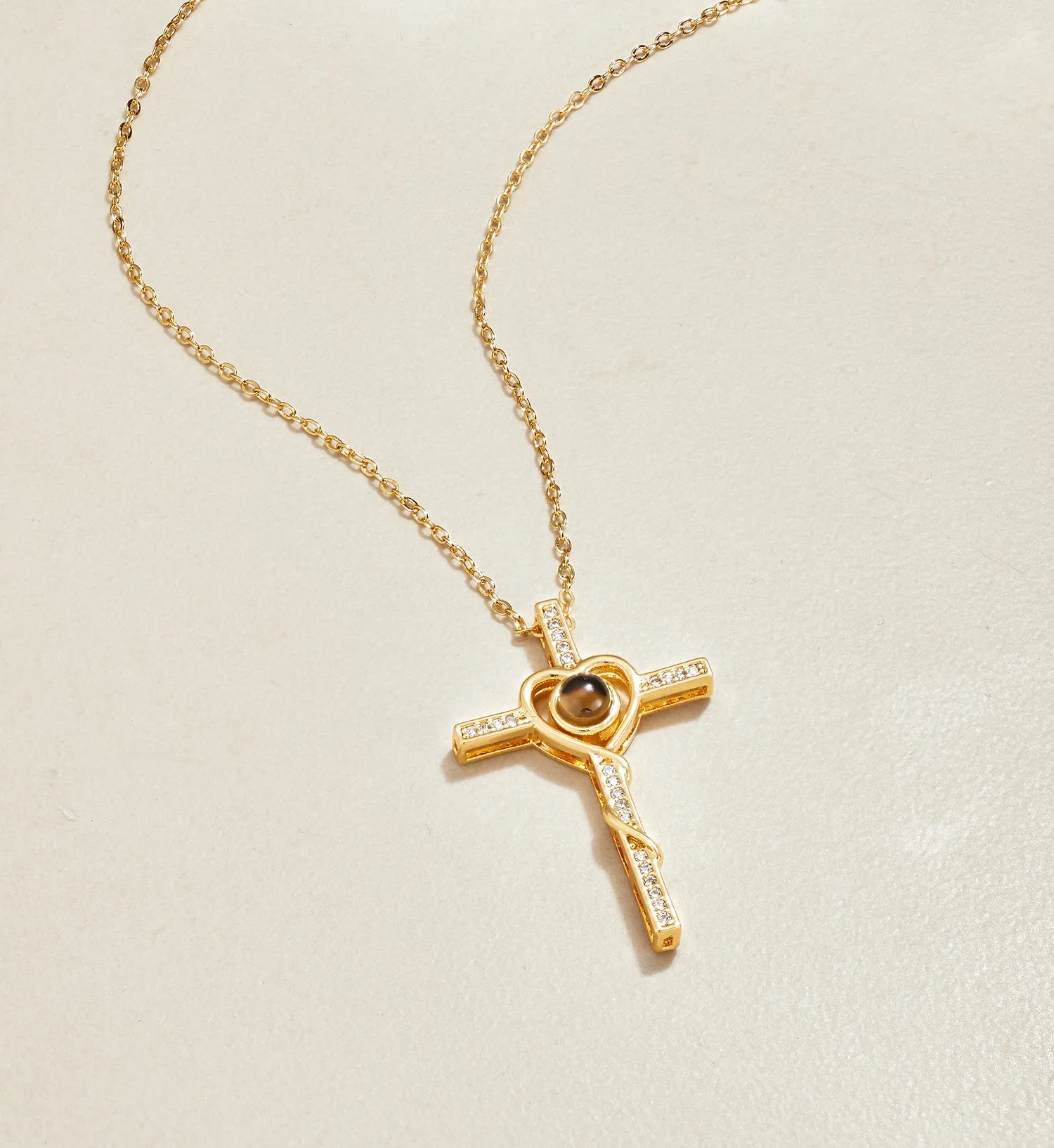 Heart and Cross Personalized Bible Verse Necklace
