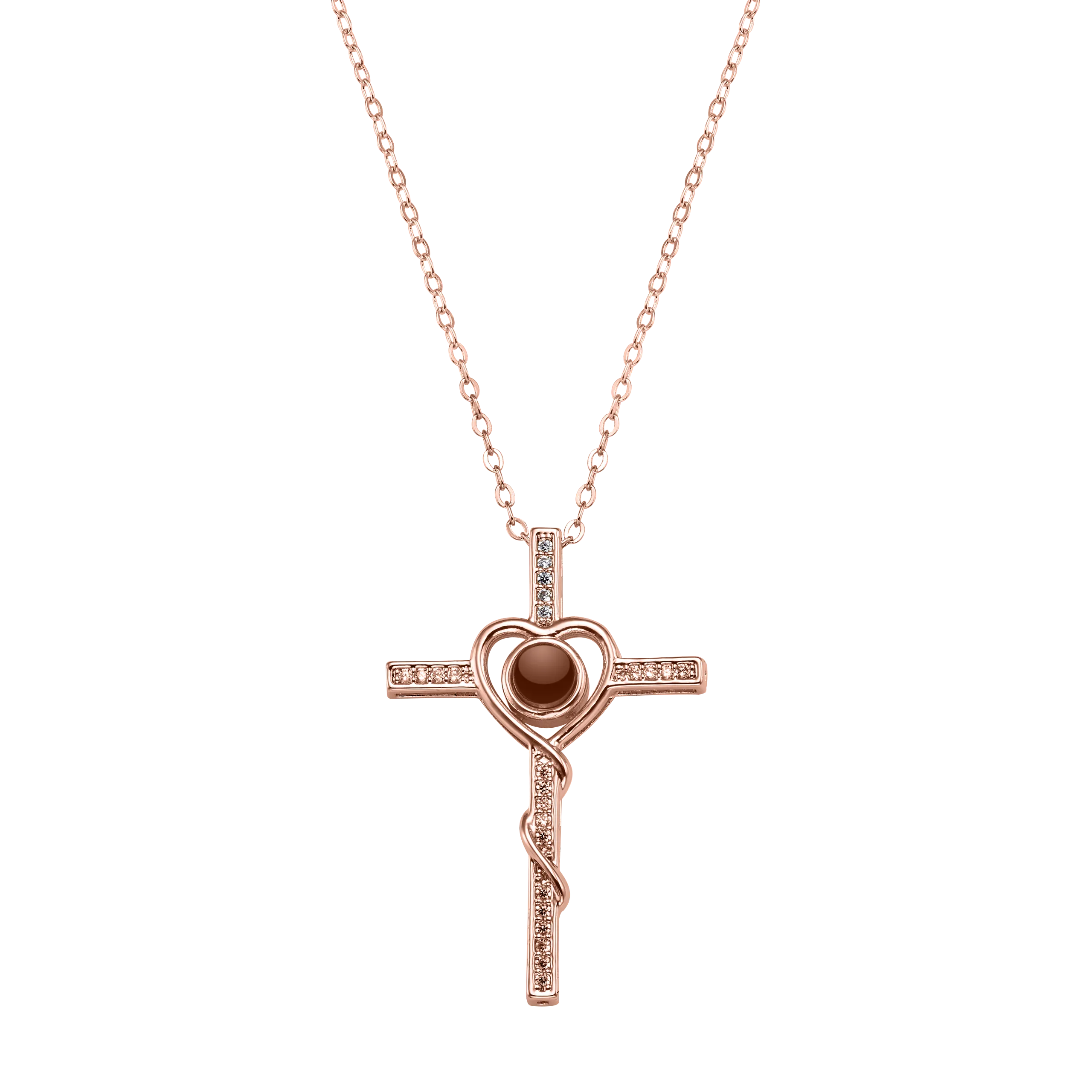 Heart and Cross Personalized Bible Verse Necklace