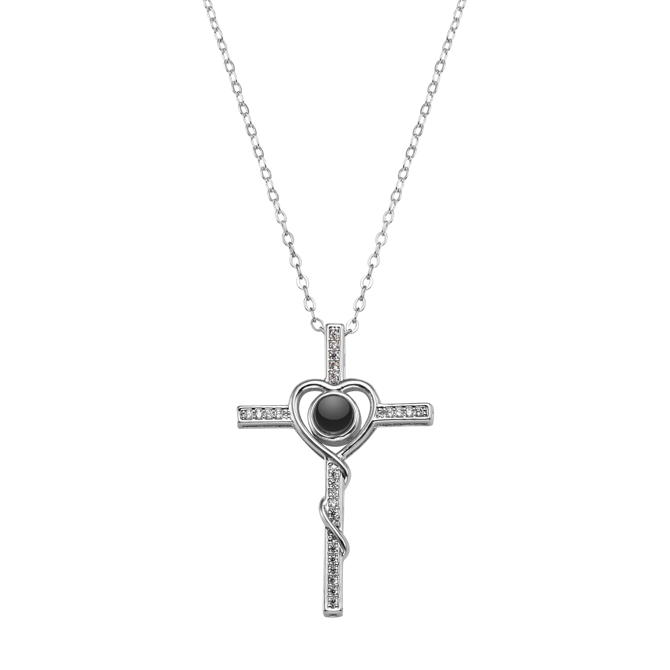 Heart and Cross Personalized Bible Verse Necklace