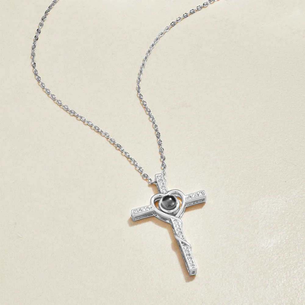 Heart and Cross Personalized Bible Verse Necklace