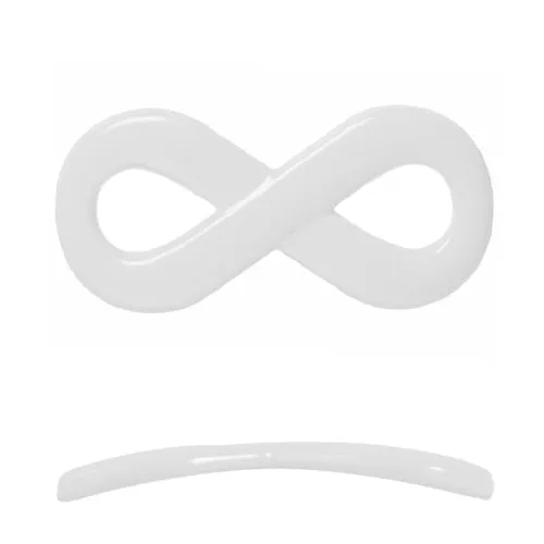 Infinity link colored coating white 20x35mm (1)