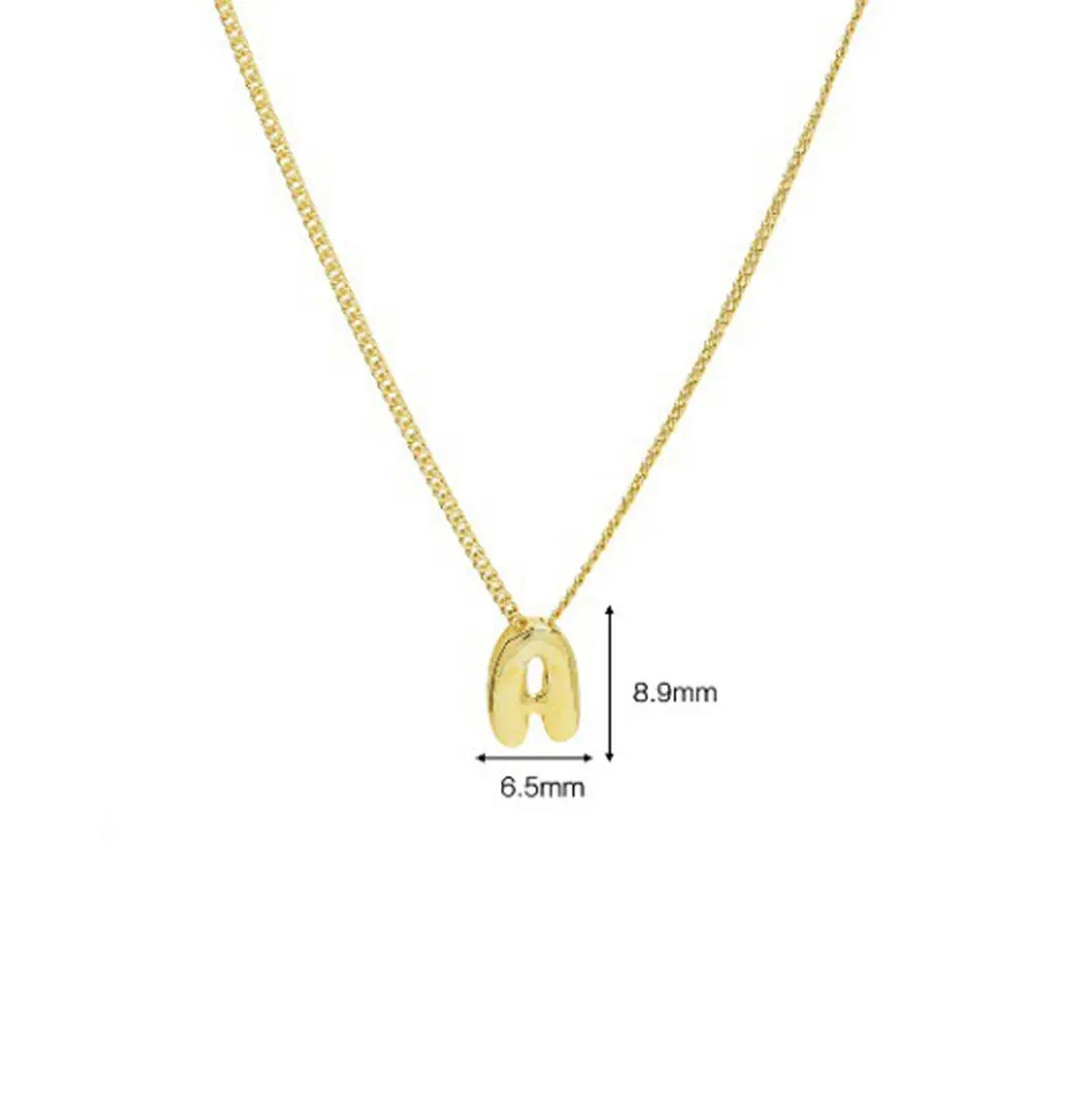 JBextension Personalized Bubble Letter Necklaces Balloon Initial Necklaces for Women Dainty Alphabet Pendant Golden Name Custom Necklaces for Girls Gifts Single Necklace Single Pendant