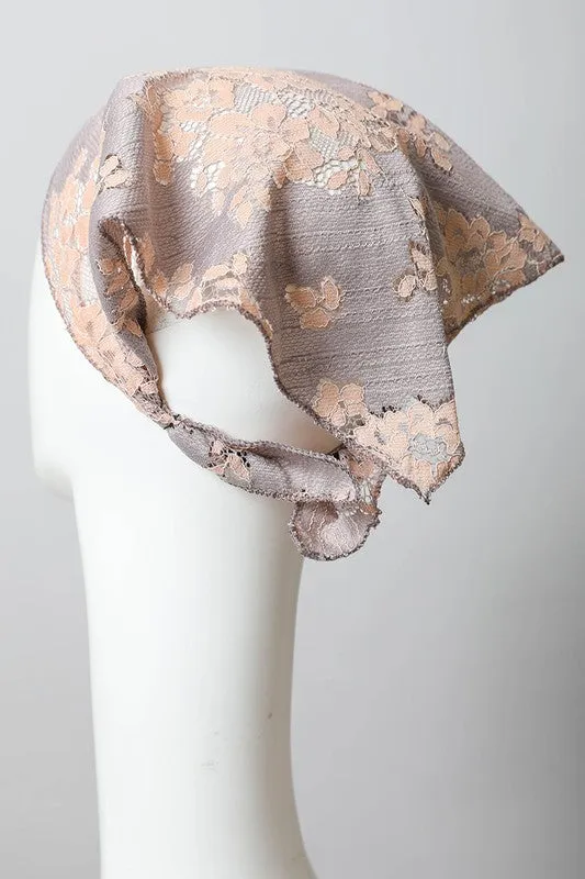 Leto Bohemian Floral Lace Headscarf