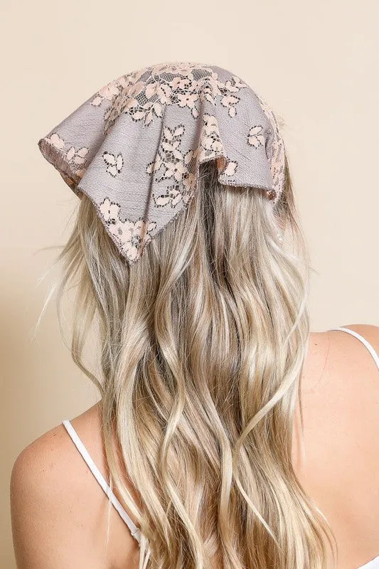 Leto Bohemian Floral Lace Headscarf