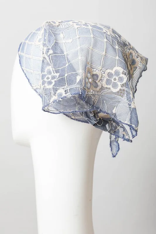 Leto Bohemian Floral Lace Headscarf