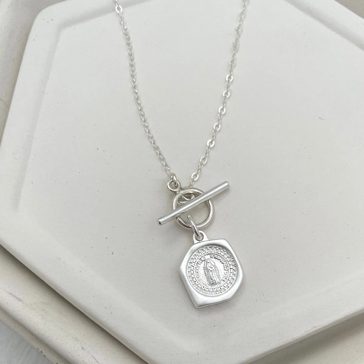 Miraculous Medal Toggle Necklace