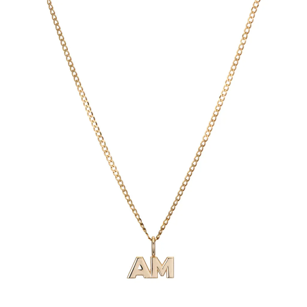 Moniker Initial Charm Necklace
