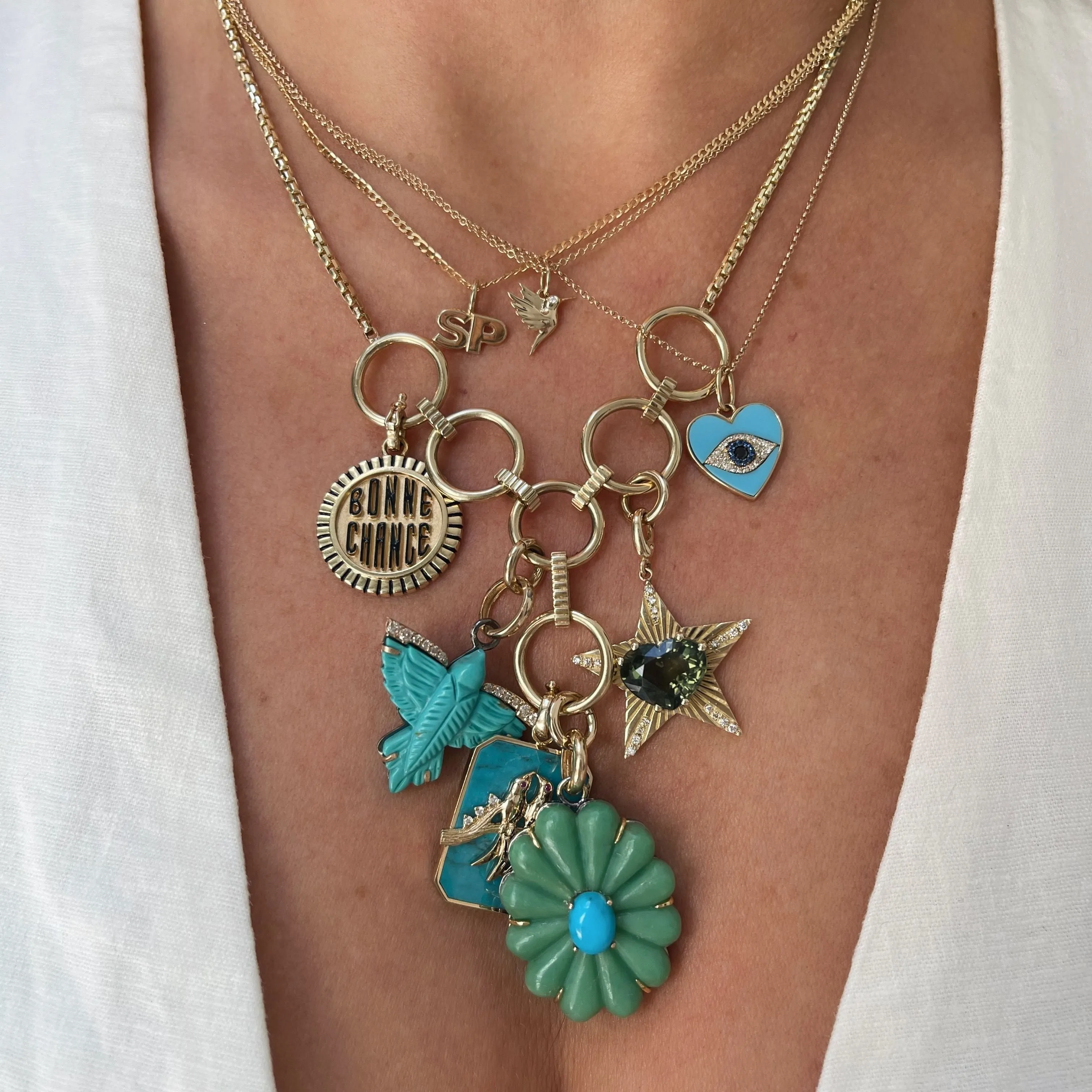Moniker Initial Charm Necklace