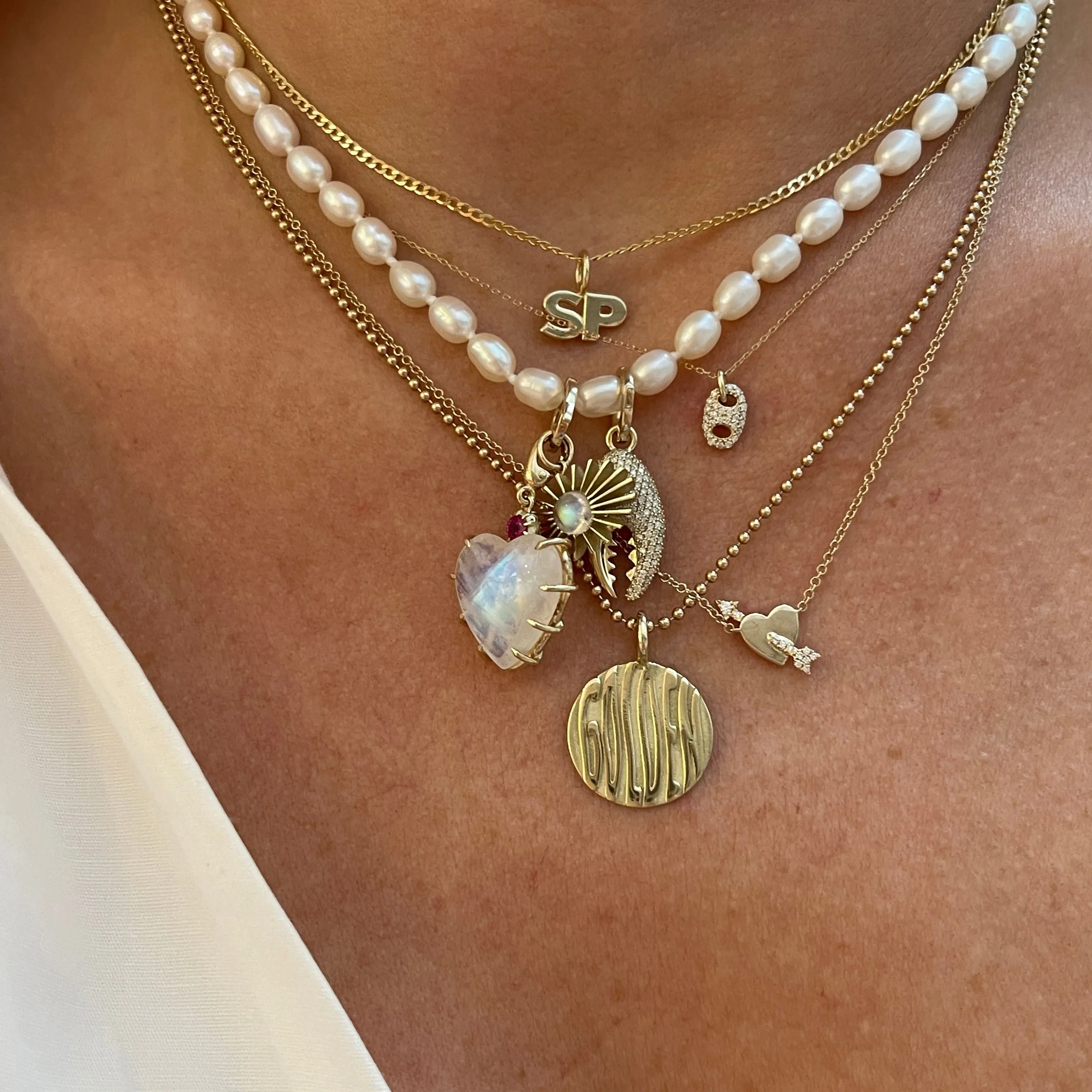 Moniker Initial Charm Necklace