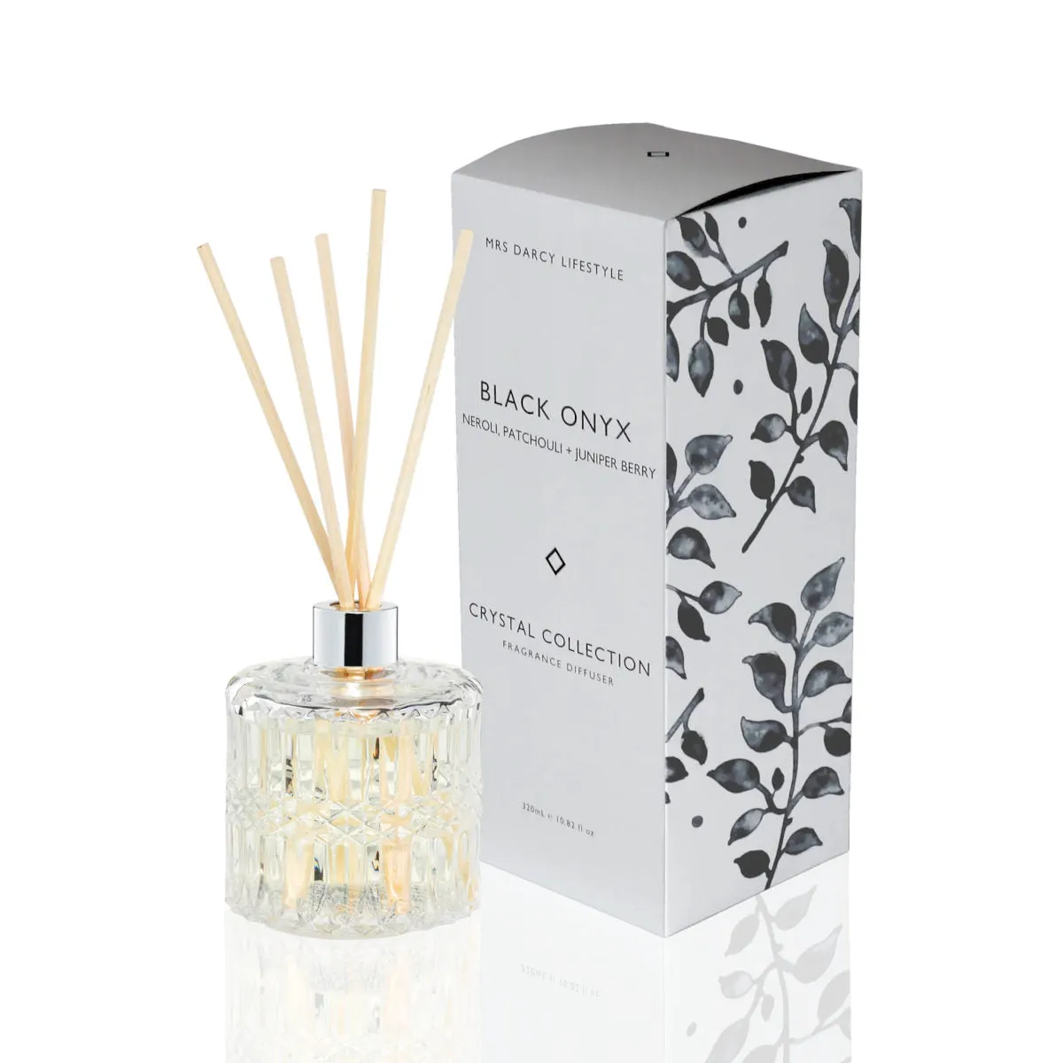 Mrs Darcy Crystal Black Onyx - Neroli, Patchouli   Juniper Berry Diffuser 320ml
