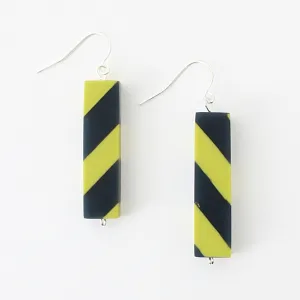 Navy and Lime Leah Earrings