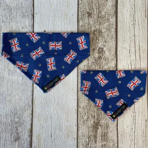 Navy Blue Union Jack Dog Bandana by Ditsy Pet
