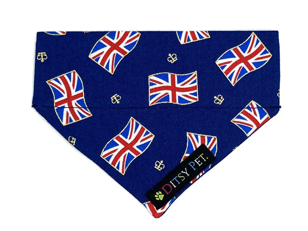 Navy Blue Union Jack Dog Bandana by Ditsy Pet