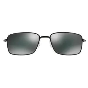 Oakley OO4075-01 Square Wire Sunglasses Polished Black Frame Black Iridium Lens