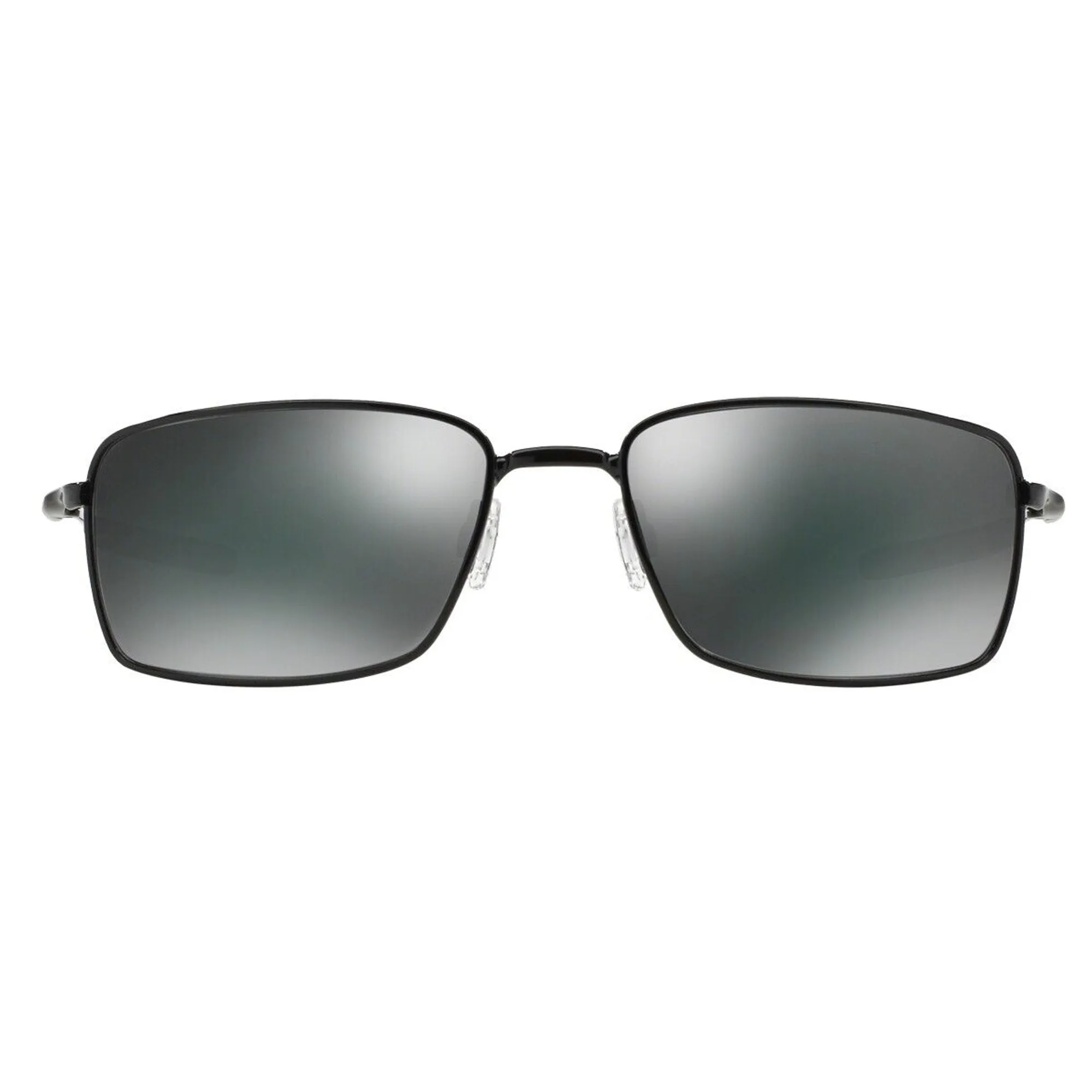 Oakley OO4075-01 Square Wire Sunglasses Polished Black Frame Black Iridium Lens
