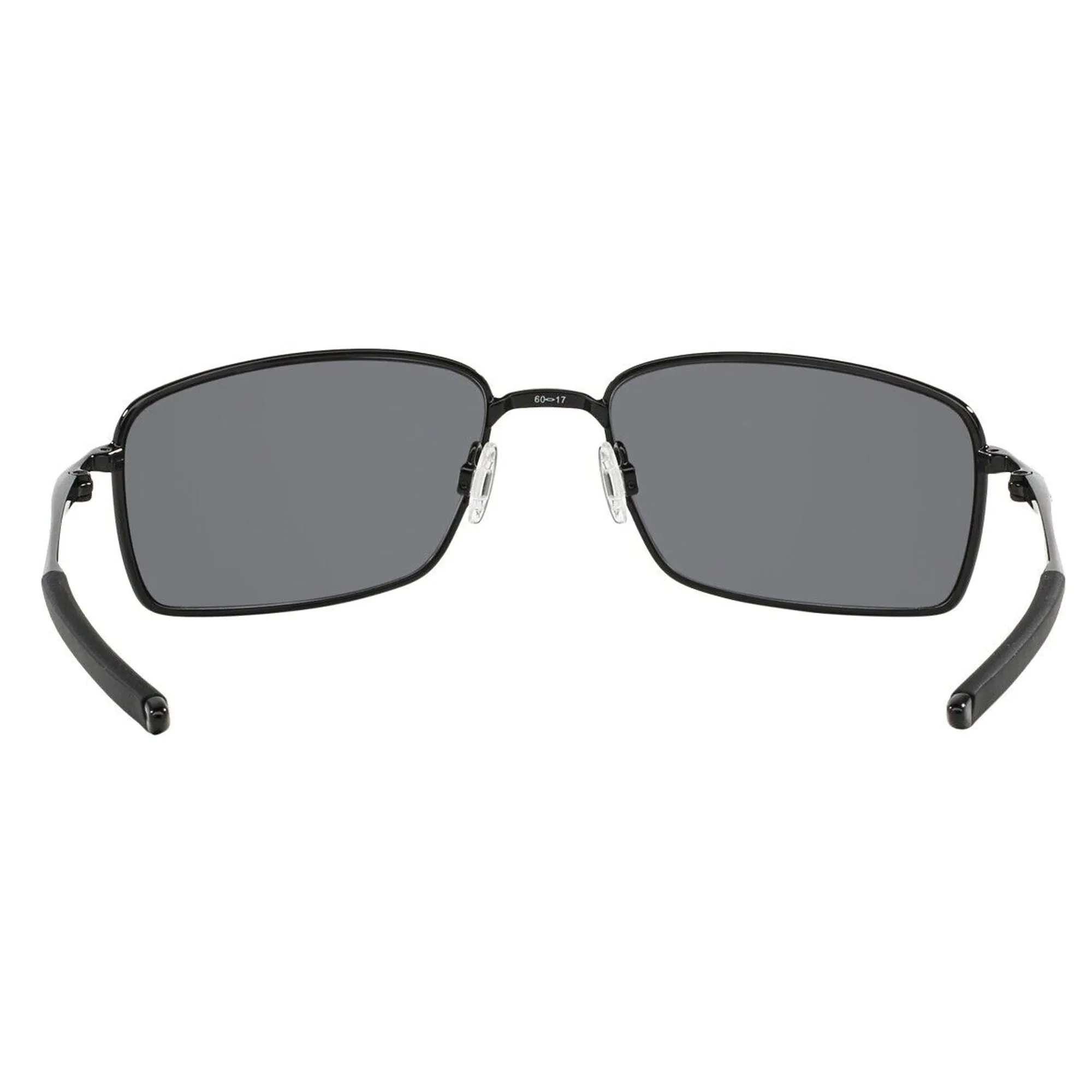 Oakley OO4075-01 Square Wire Sunglasses Polished Black Frame Black Iridium Lens